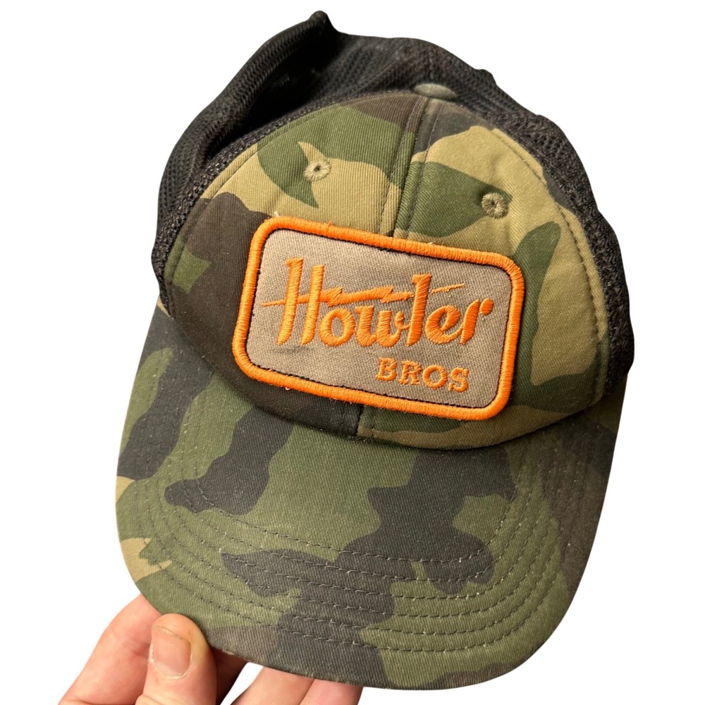 Howler Brothers Mens Camo Trucker Hat Mesh Back Adjustable Hook Loop Strap Cap